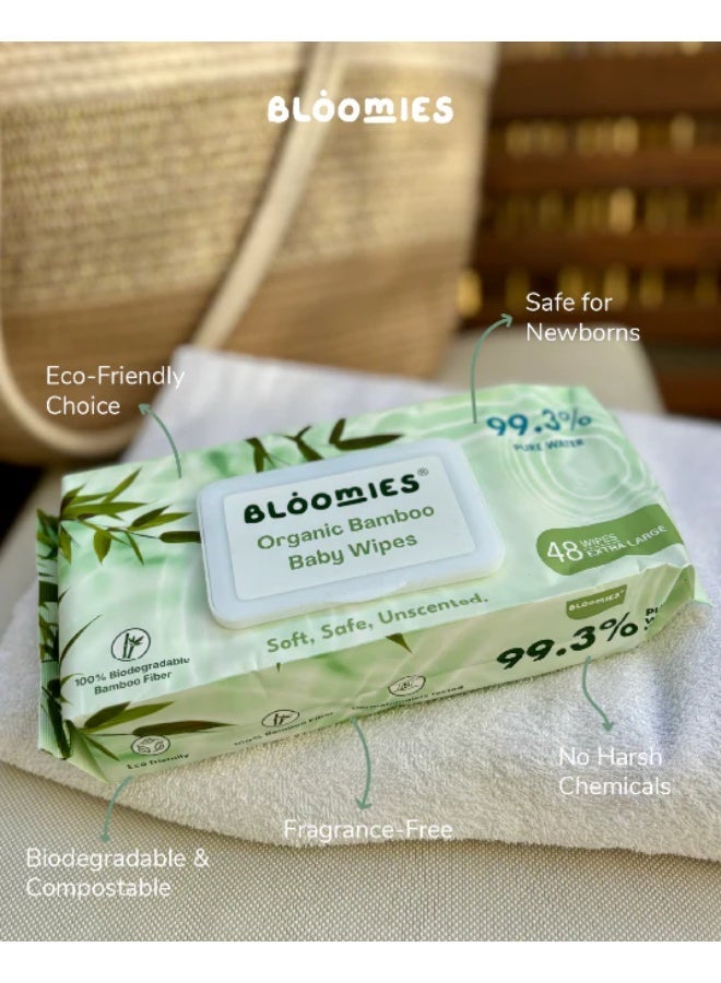 بلوميز مناديل بيبي بامبو بلوميز 48 قطعة - Image 3